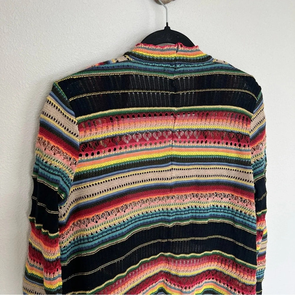POLO Ralph Lauren Draped Cardigan Sweater Bright Serape Preppy Bohemian Small - Picture 13 of 14